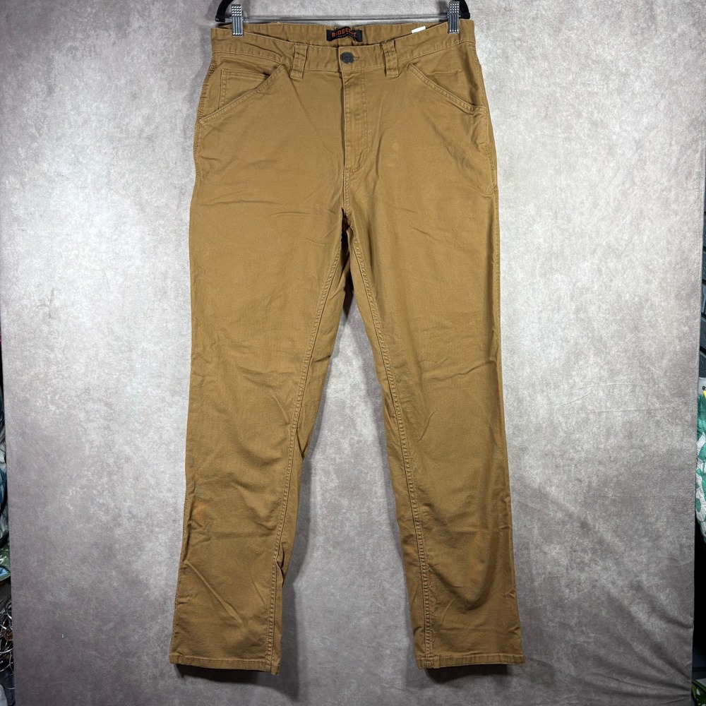 Ridgecut Toughwear Work Pants Mens 36x34 Brown Canvas Utility Carpenter Straight